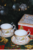 Súprava vianočných porcelánových šálok 